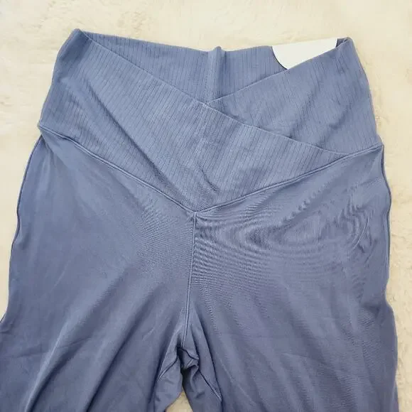 Aerie Offline Real Me High Waisted Crossover Super Flare Legging Marbled Blue XL - Picture 12 of 13